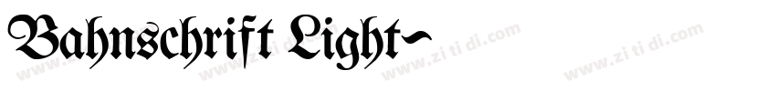 Bahnschrift Light字体转换